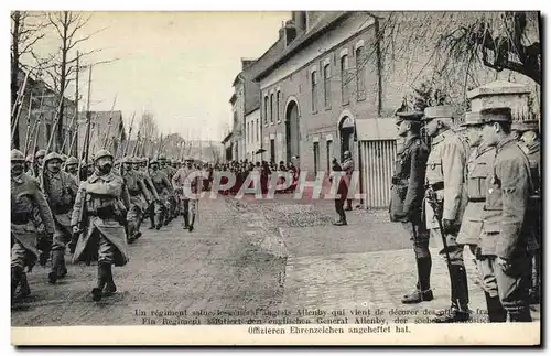 Cartes postales Medaille Un regiment salue le general anglais Allenby