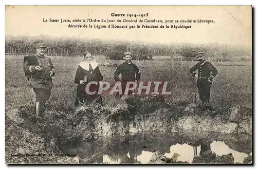 Cartes postales Medaille La soeur Julie citee a l&#39ordre du jour du General de Castelnau Militaria