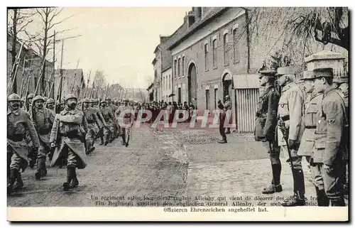 Cartes postales Medaille Un regiment salue le general Anglais Allenby Militaria