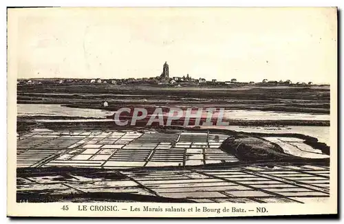 Cartes postales Folklore Le Croisic Les Marais Salants et le Bourg de Batz