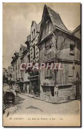 Cartes postales Folklore Chinon La rue du grenier a sel