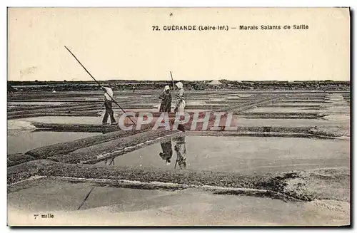 Cartes postales Folklore Marais Salants de Saille Guerande