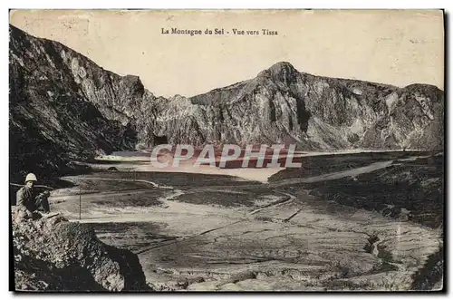 Ansichtskarte AK Folklore Marais Salants La montagne du sel Vue vers Tissa