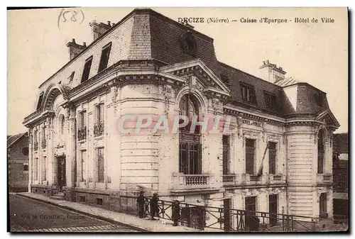 Cartes postales Banque Decize Caisse d&#39Epargne Hotel de ville