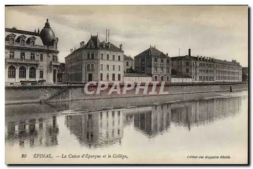 Ansichtskarte AK Banque Epinal La Caisse d&#39Epargne et le college