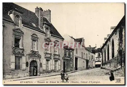 Cartes postales Banque Etampes Maison de Diane de Poitiers Musee Caisse d&#39Epargne