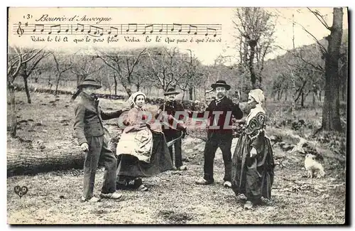 Cartes postales Folklore Auvergne La bourree