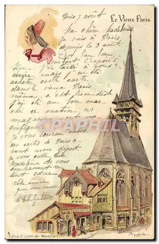 Cartes postales Le Vieux Paris Eglise St Julien des Menestriers