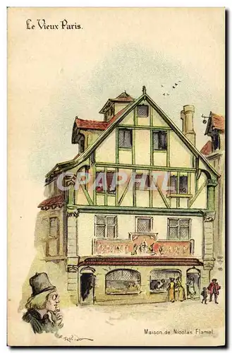 Cartes postales Le Vieux Paris Maison de Nicolas Flamel