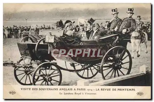 Ansichtskarte AK Visite des souverains anglais a Paris 1914 La revue de Printemps Le landeau royal a Vincennes