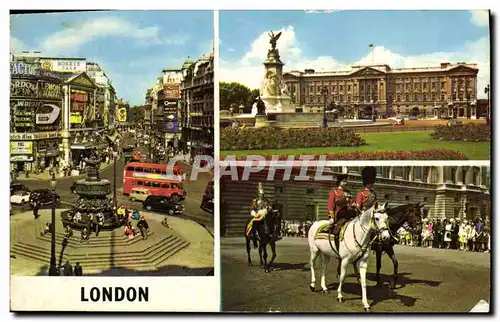 Cartes postales moderne London Piccadilly Circus Buckingham Palace HM the Queen and HRH Prince Philip