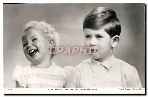 Cartes postales TRH Prince Charles and Princess Anne