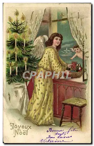 Cartes postales Fantaisie Ange Anges Noel