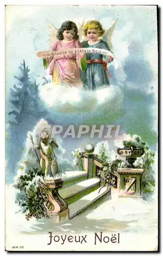 Cartes postales Fantaisie Ange Anges Noel