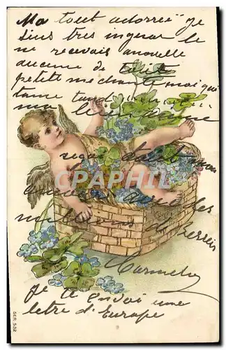 Cartes postales Fantaisie Ange Anges Trefle