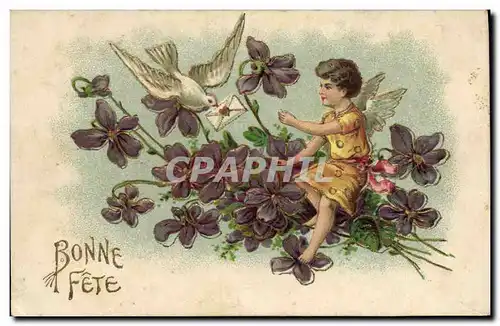 Cartes postales Fantaisie Ange Anges Colombe