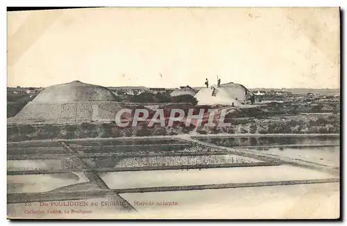 Cartes postales Folklore Marais salants Du Pouliguen au Croisic