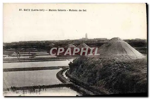 Ansichtskarte AK Folklore Marais salants Mulons de sel Batz