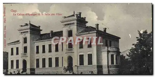 Cartes postales Banque Gap La Caisse d&#39Epargne et la salle des fetes