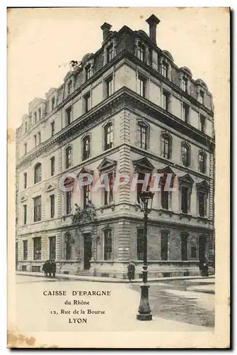 Cartes postales Banque Caisse d&#39Epargne du Rhone Rue de la Bourse Lyon
