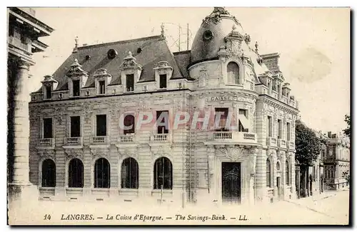 Cartes postales Banque Caisse d&#39Epargne Langres