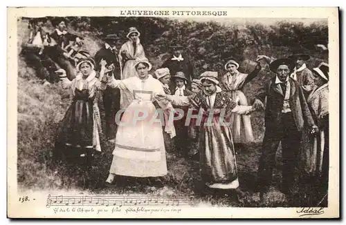 Cartes postales Folklore La Bourree Auvergne