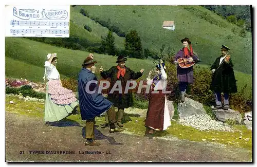 Cartes postales Folklore La Bourree Auvergne