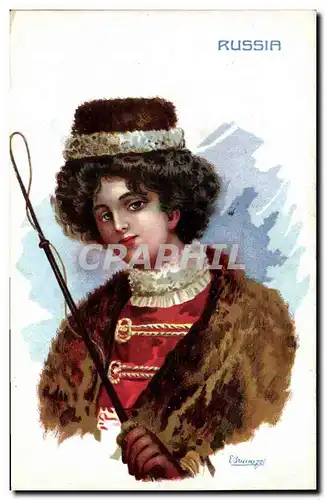 Cartes postales Fantaisie Illustrateur Femme Russie Russia