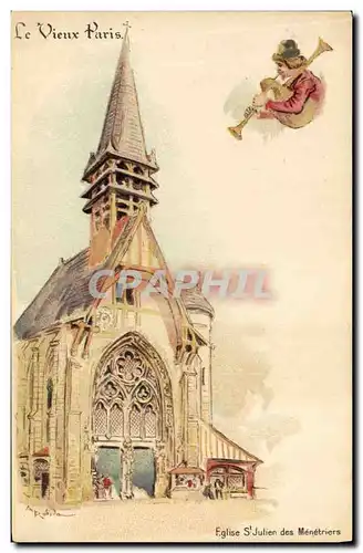 Cartes postales Vieux Paris Eglise St Julien des Menetriers