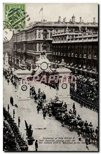 Cartes postales Coronation of King George V under the New Zealand Arch in Whitehall