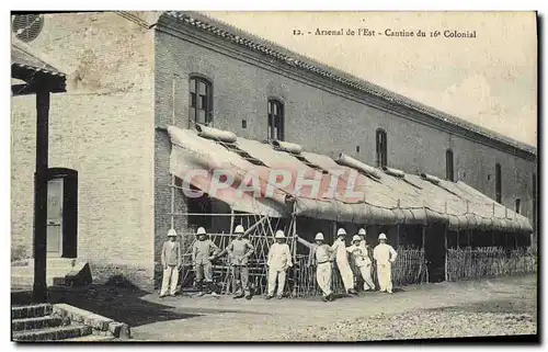 Cartes postales Militaria Arsenal de l&#39Est Cantine du 16eme colonial