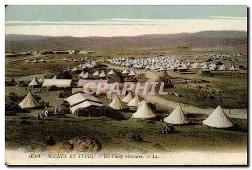 Cartes postales Militaria Un camp militaire