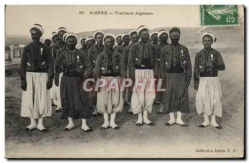 Cartes postales Militaria Algerie Tirailleurs Algeriens