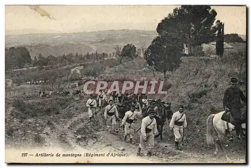 Ansichtskarte AK Militaria Artillerie de montagne Regiment d&#39Afrique