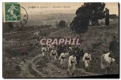 Cartes postales Militaria Artillerie de montagne Regiment d&#39Afrique