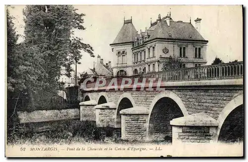 Cartes postales Banque Montargis Pont de la Chaussee et la Caisse d&#39Epargne