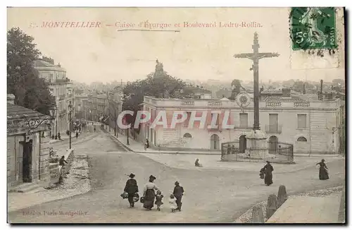 Cartes postales Banque Montpellier Caisse d&#39Epargne et Boulevard Ledru Rollin