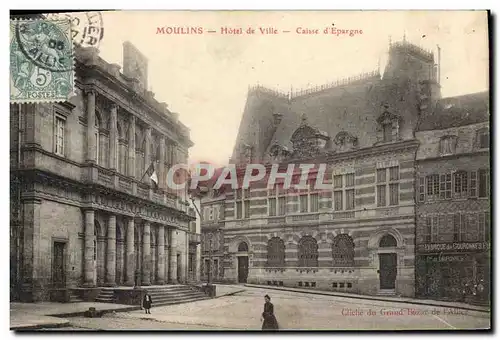 Ansichtskarte AK Banque Moulins Hotel de Ville Caisse d&#39Epargne