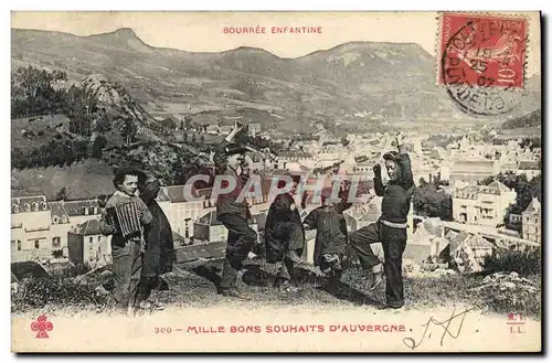 Cartes postales Folklore Bourree enfantine Auvergne