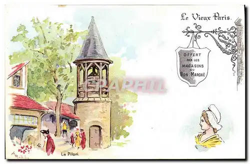 Cartes postales Fantaisie Illustrateur Le Vieux Paris Le pilori