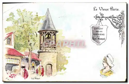 Ansichtskarte AK Fantaisie Illustrateur Le Vieux Paris Le Pilori