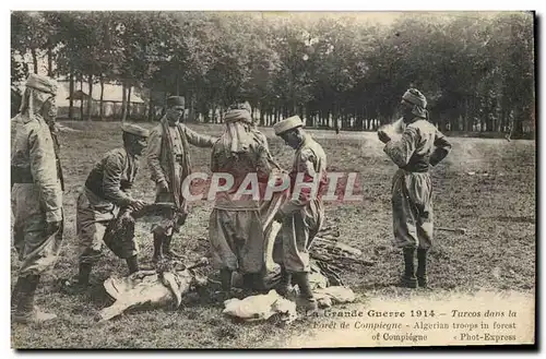 Ansichtskarte AK Militaria Turcos dans la foret de Compiegne