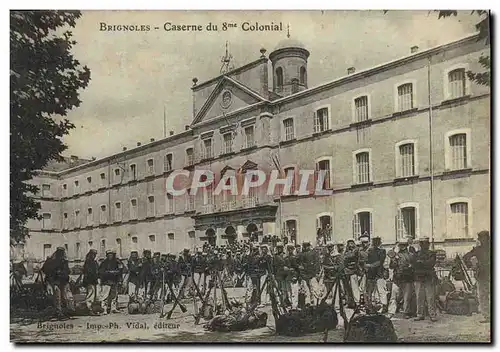 Cartes postales Militaria Brignoles Caserne du 8eme colonial