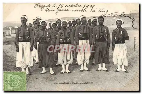 Cartes postales Militaria Algerie Tirailleurs algeriens