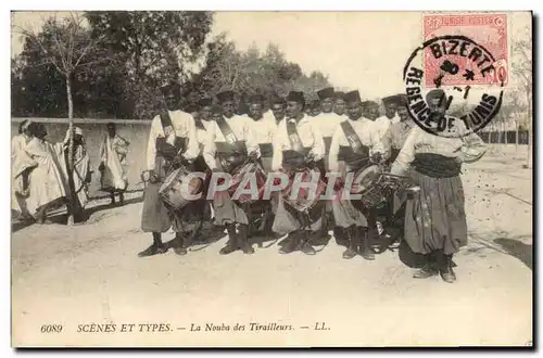 Cartes postales Militaria La Nouba des Tirailleurs Tunisie