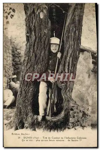 Ansichtskarte AK Militaria Signes Tirs de combat de l&#39infanterie coloniale