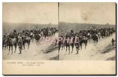 Cartes postales Militaria Un goum marocain dans l&#39Aisne