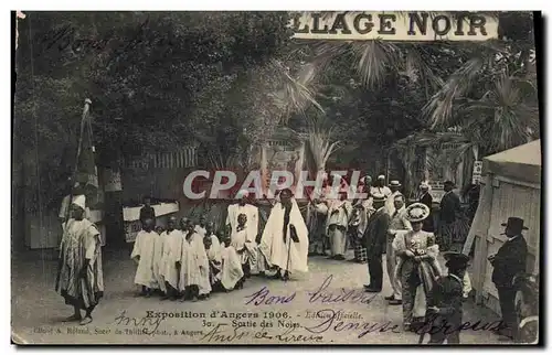 Ansichtskarte AK Negre Homme noir Exposition d&#39Angers 1906 Sortie des noirs