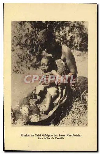 Ansichtskarte AK Negre Homme noir Mission du Shire Afrique des Peres Montfortains Une mere de famille
