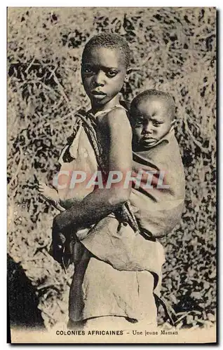 Ansichtskarte AK Negre Femme noire Colonies Africaines Une jeune maman